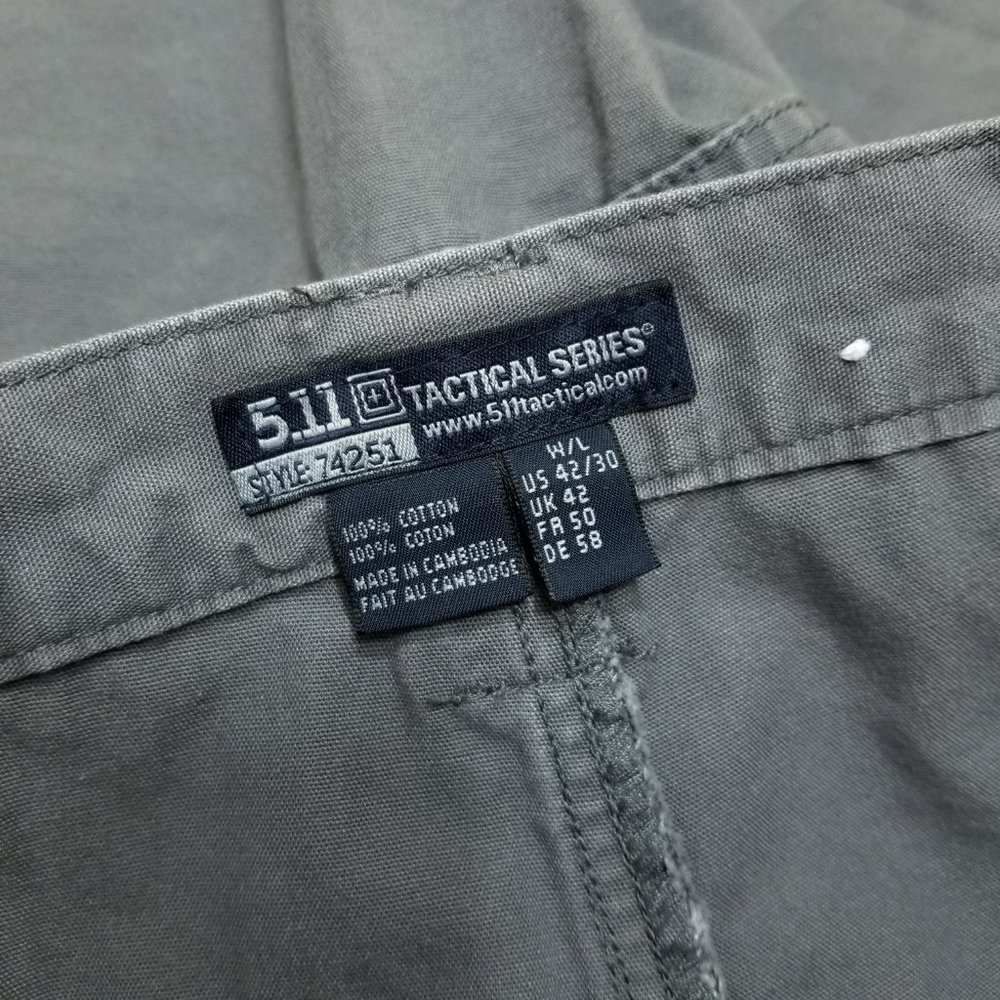 5.11 Tactical Series Gray Pants - Cargo - Style 74 - Picture 6 of 6